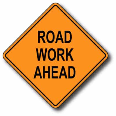 Road construction ahead